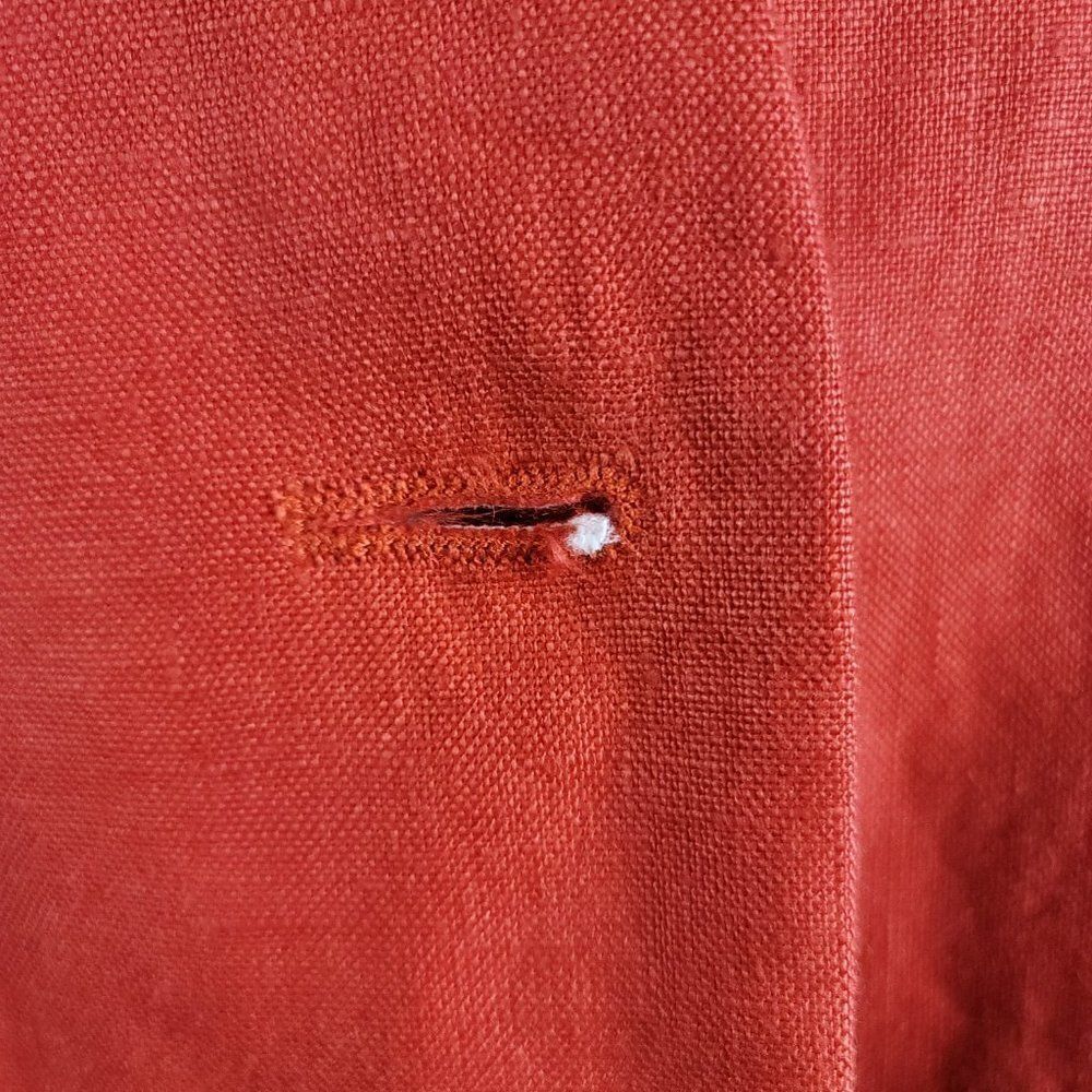 Moygashel 100% Linen - Fully Lined - Red Blazer. Made In Guatemala - Sz Small - Picture 9 of 16